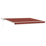 Tenda retrattile Arancione e Marrone 400  300 cm Poliestere
