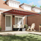 Tenda retrattile arancione e marrone 400  300 cm