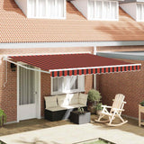 Tenda Retrattile arancione e marrone 400  300 cm Poliestere