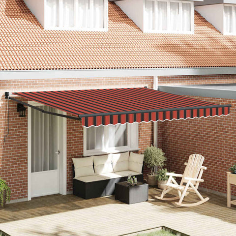 Tenda Retrattile arancione e marrone 400  300 cm Poliestere