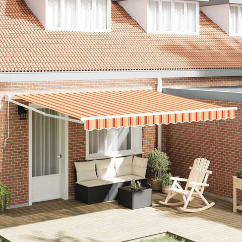 Tenda Retrattile giallo e arancione 400  300 cm Poliestere