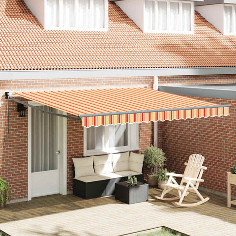 Tenda Retrattile giallo e arancione 400  300 cm Poliestere