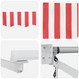 Tenda Retrattile Rosso e Bianco 400  300 cm