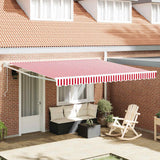 Tenda Retrattile Rosso e Bianco 400  300 cm