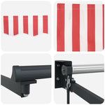 Tenda Retrattile Rosso e bianco 400  300 cm Poliestere