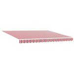 Tenda Retrattile Rosso e bianco 400  300 cm Poliestere