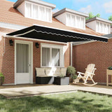 Tenda retrattile Nero 400  300 cm Poliestere e Alluminio