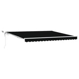 Tenda Retrattile Nero 400  300 cm Poliestere e Metallo