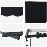 Tenda retrattile Nero 400  300 cm Tessuto e Alluminio