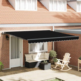 Tenda retrattile Nero 400  300 cm Tessuto e Alluminio