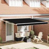 Tenda retrattile Nero 400  300 cm 100% Poliestere e Alluminio
