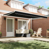 Tenda retrattile Nero 400  300 cm 100% Poliestere e Alluminio