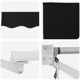 Tenda Retrattile Nero 400  300 cm Poliestere e Alluminio