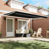 Tenda Retrattile Nero 400  300 cm Poliestere e Alluminio