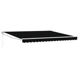 Tenda Retrattile Nero 400  300 cm Poliestere e Alluminio