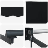 Tenda Retrattile Nero 400  300 cm Poliestere