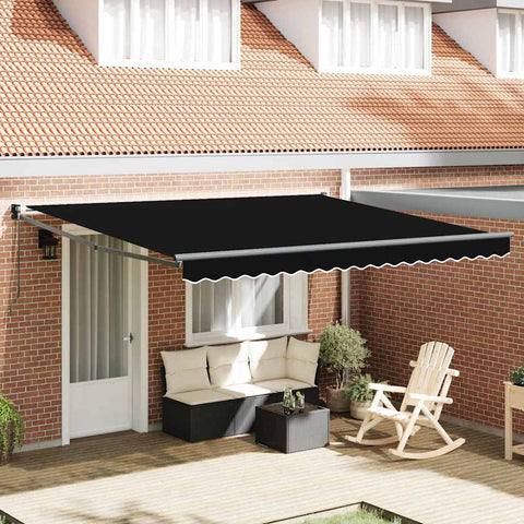 Tenda Retrattile Nero 400  300 cm Poliestere