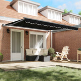 Tenda retrattile Nero 400  300 cm 100% Poliestere e Alluminio