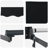 Tenda Retrattile Nero 400  300 cm Poliestere e Alluminio
