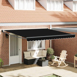 Tenda Retrattile Nero 400  300 cm Poliestere e Alluminio