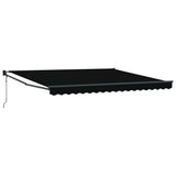 Tenda Retrattile Nero 400  300 cm Poliestere e Alluminio