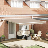 Tenda Retrattile Beige 400  300 cm Tessuto e acciaio