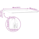 Tenda retrattile Beige 400  300 cm Tessuto e Alluminio