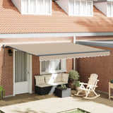 Tenda retrattile Beige 400  300 cm Poliestere e Alluminio