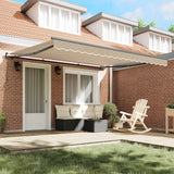 Tenda retrattile Beige 400  300 cm Poliestere e Alluminio