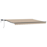 Tenda retrattile Beige 400  300 cm Tessuto e Alluminio