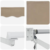 Tenda da Sole Beige 400  300 cm Poliestere e Metallo