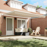 Tenda da Sole Beige 400  300 cm Poliestere e Metallo