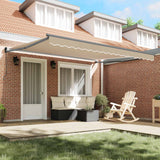 Tenda retrattile Beige 400  300 cm 100% Poliestere e Alluminio