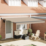 Tenda da Sole Beige 400  300 cm Poliestere e Metallo