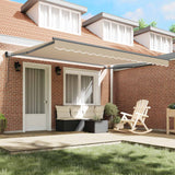 Tenda da Sole Beige 400  300 cm Poliestere e Metallo
