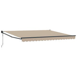 Tenda da Sole Beige 400  300 cm Poliestere e Metallo