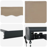 Tenda retrattile Beige 400  300 cm Tessuto e Metallo