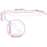 Tenda retrattile Beige 400  300 cm Tessuto e Metallo
