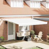 Tenda Retrattile Bianco 400  300 cm Poliestere e Metallo