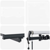 Tenda retrattile Bianco 400  300 cm Tessuto e Alluminio