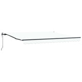 Tenda retrattile Bianco 400  300 cm Tessuto e Alluminio