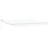 Tenda Retrattile Bianco 400  300 cm Poliestere e Alluminio