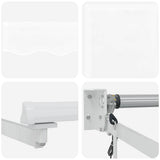 Tenda retrattile Bianco 400  300 cm Poliestere e Metallo