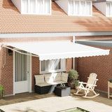 Tenda retrattile Bianco 400  300 cm Poliestere e Metallo