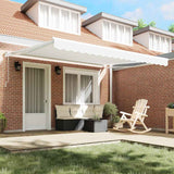 Tenda da Sole Bianco 400  300 cm Poliestere e Metallo