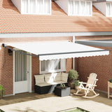 Tenda retrattile Bianco 400  300 cm Poliestere e Metallo