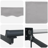 Tenda Retrattile Grigio chiaro 400  300 cm Poliestere