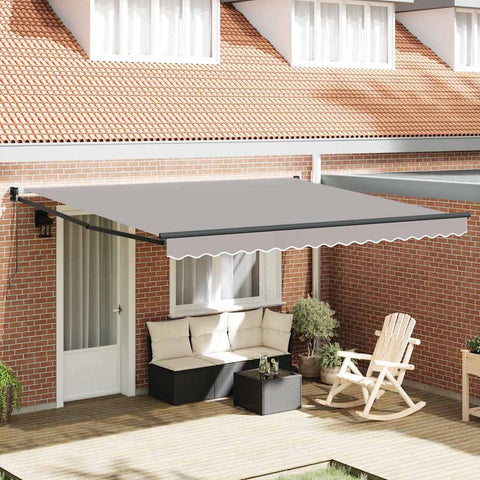 Tenda Retrattile Grigio chiaro 400  300 cm Poliestere