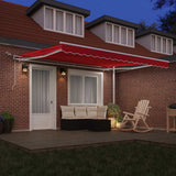 Tenda Retrattile Rosso 400  300 cm Poliestere e Metallo