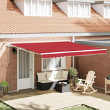 Tenda retrattile Rosso 400  300 cm Poliestere